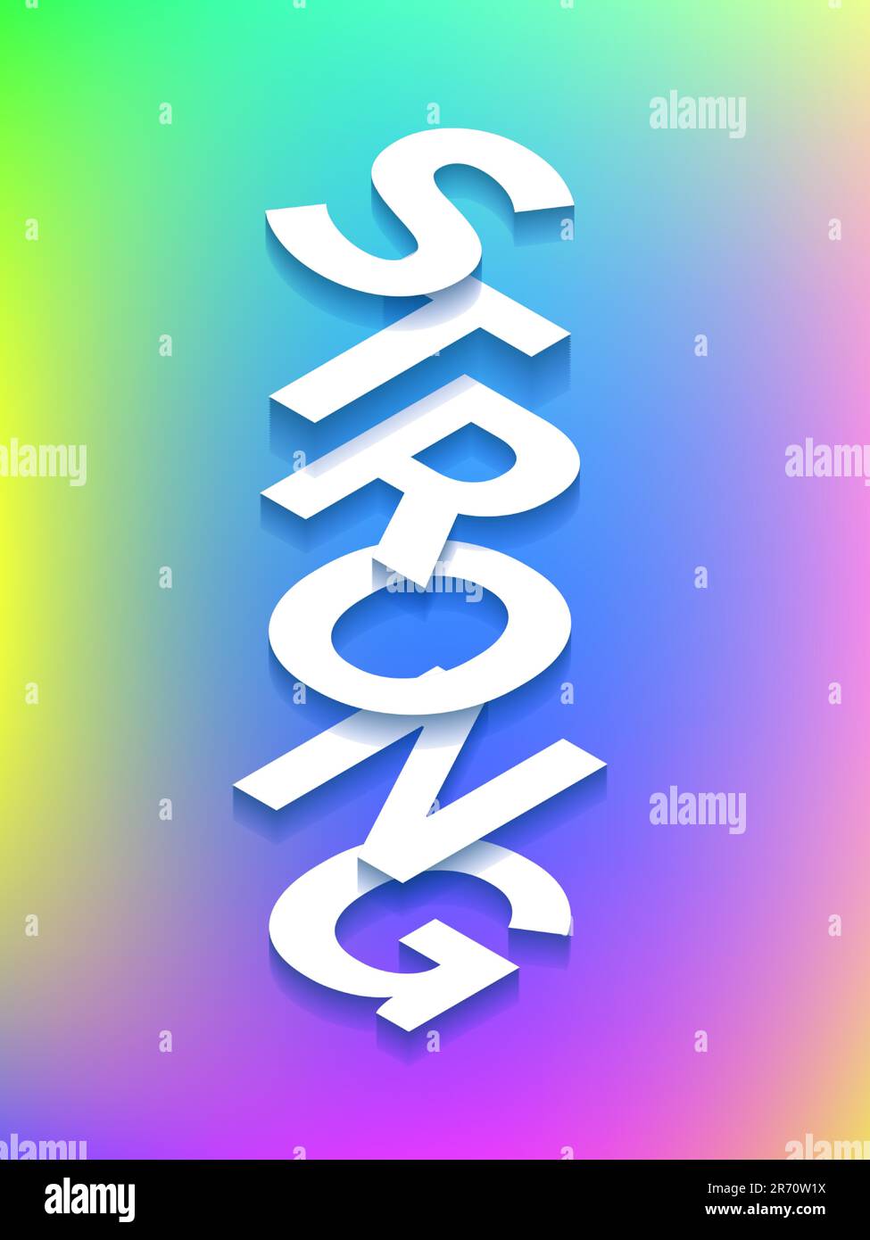 Strong Text Colorful Poster Stock Vector Image & Art - Alamy