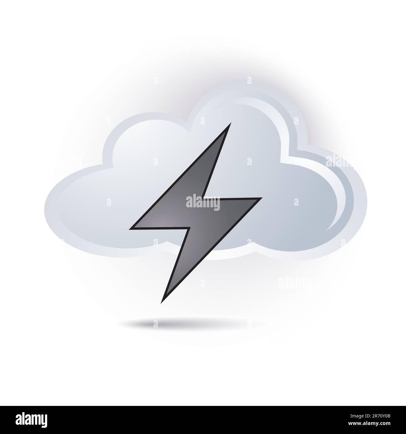 cloud and lightning icon Stock Vector