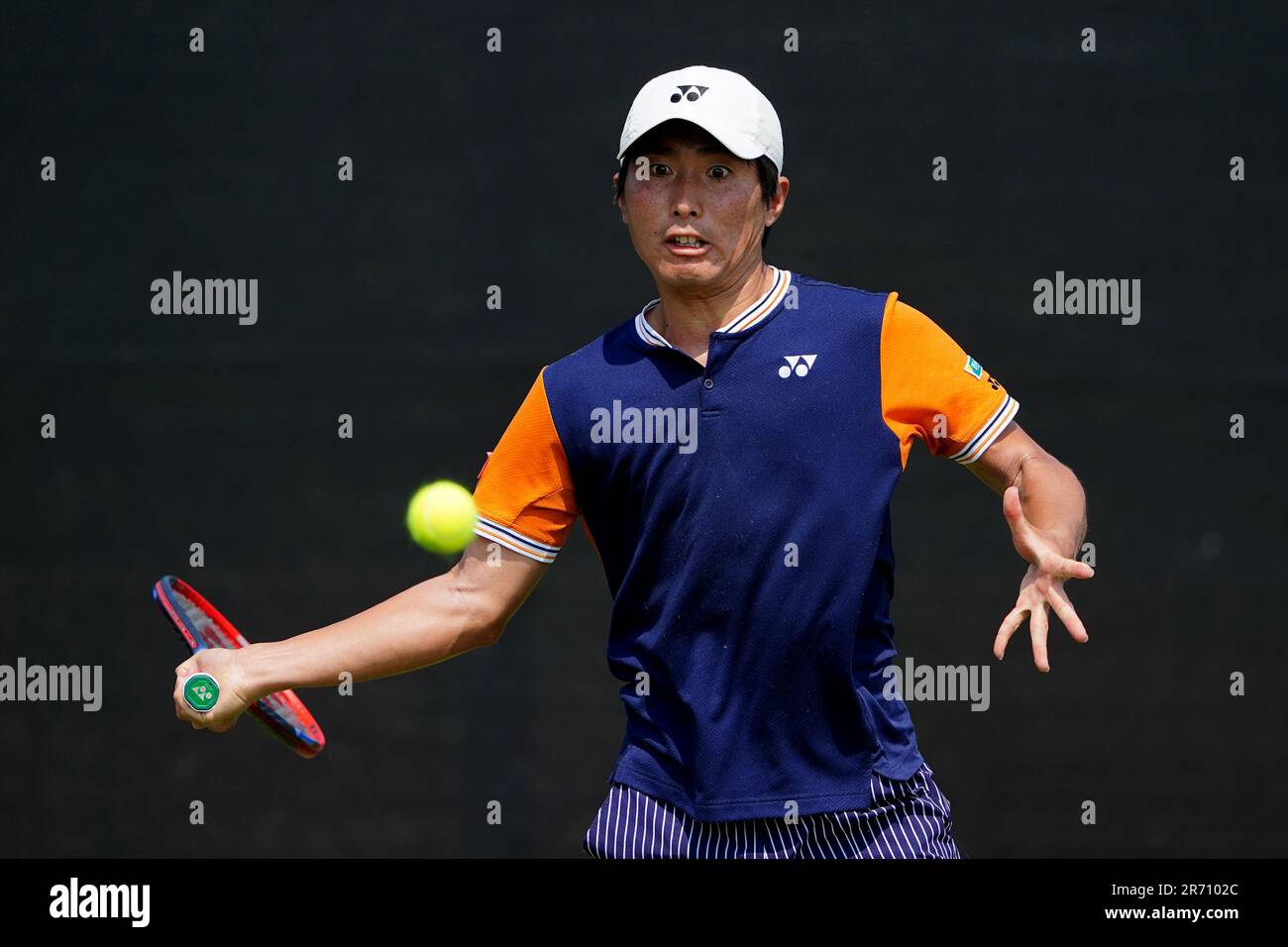 Rio Noguchi in action against Li Tu (not pictured) during day one of the Rothesay Open 2023 at the Nottingham Tennis Centre. Picture date: Monday June 12, 2023. Stock Photo