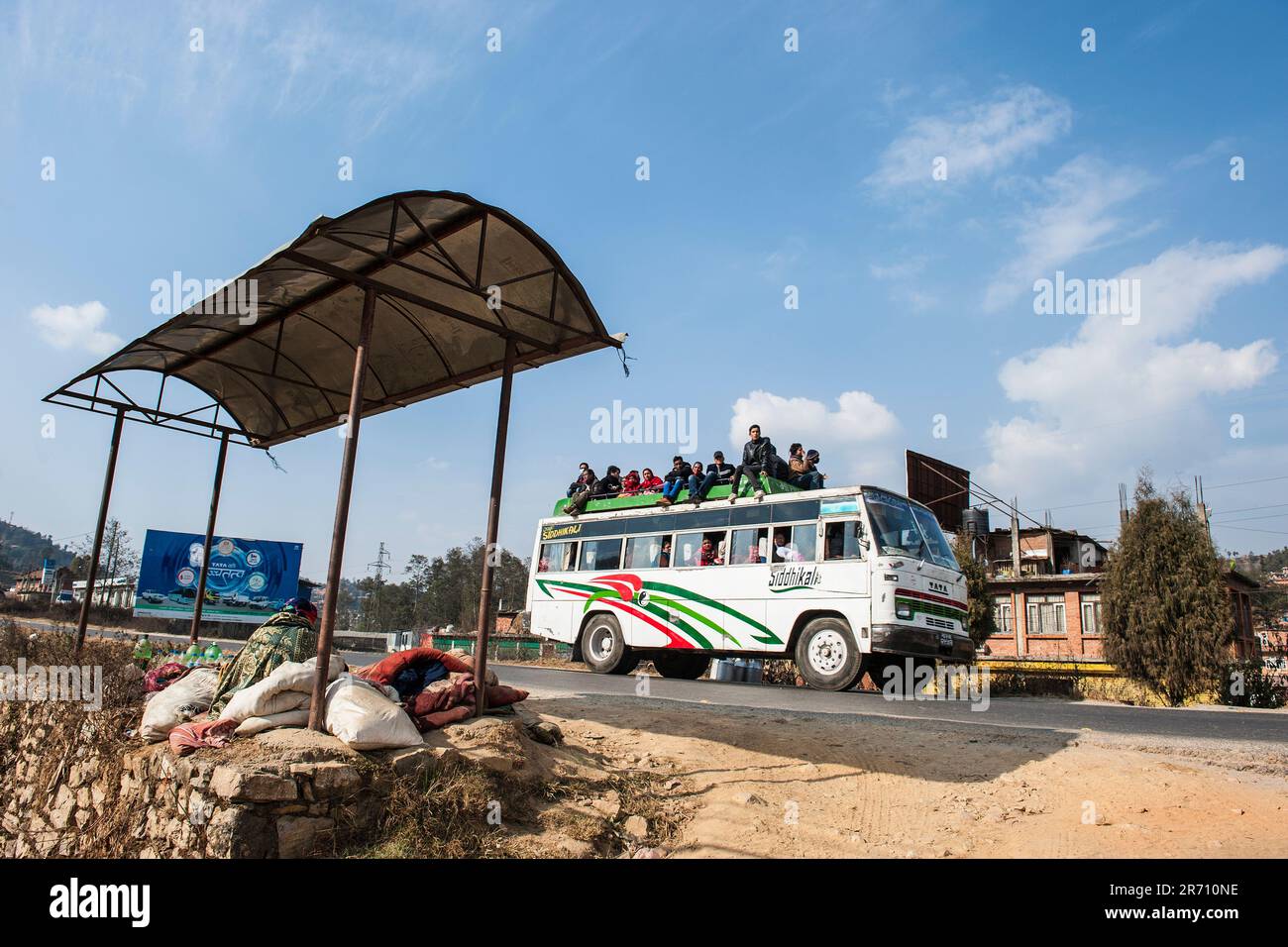 Nepal. Sangha. daily life. local bus Stock Photo