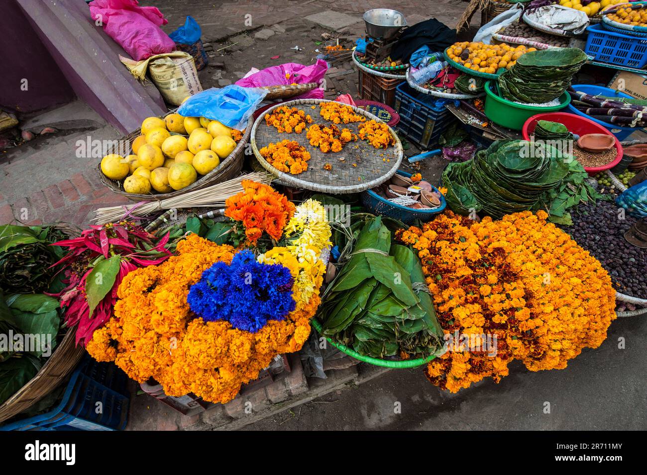 Nepal. Patan. market Stock Photo