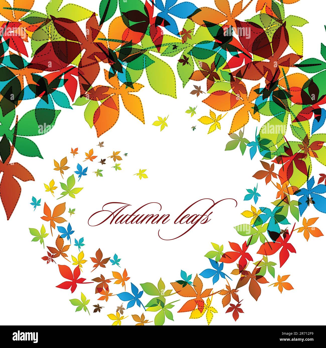 Autumn Background | Falling Leafs | EPS10 Compatibility Required Stock Vector