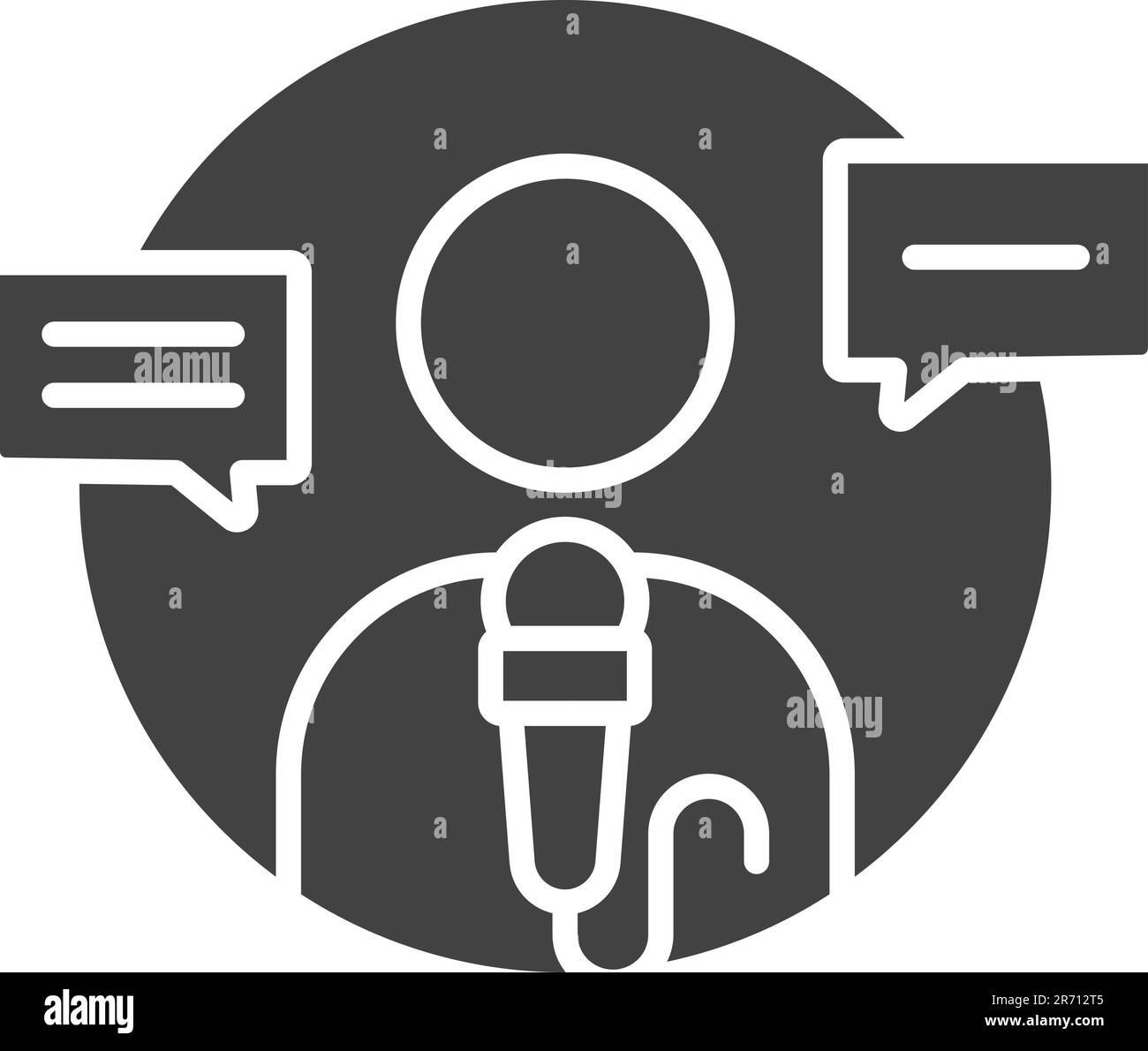 Journalist icon vector image. Suitable for mobile application web application and print media. Stock Vector
