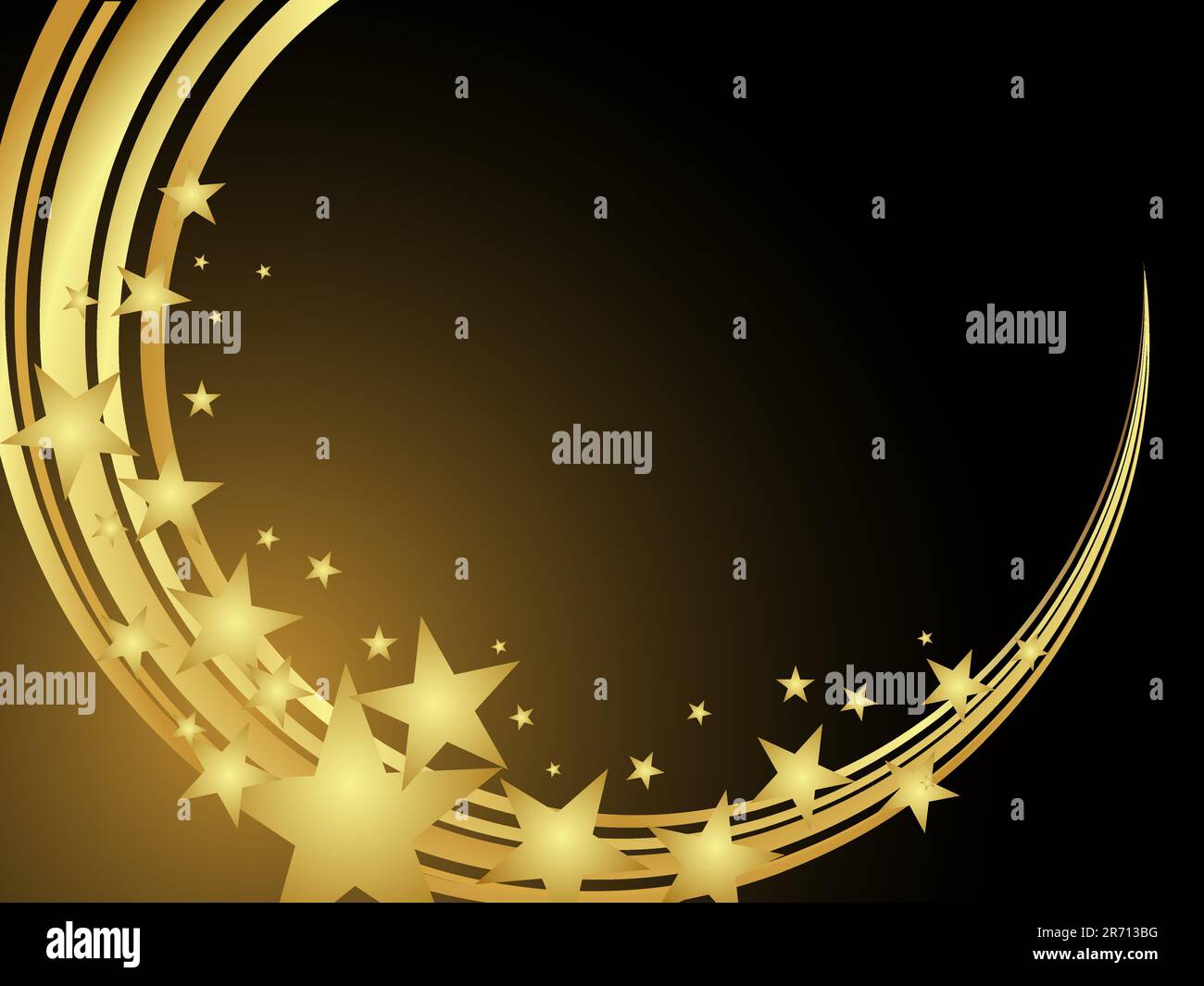 vector eps10 illustration of golden stars and waves Stock Vector Image ...