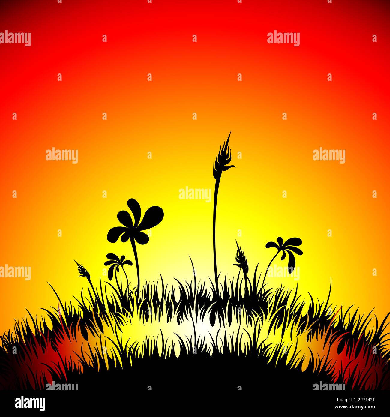 background landscape, this illustration may be useful as designer work Stock Vector