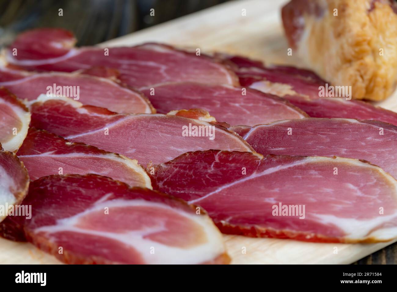 Dry cured ham texture hi-res stock photography and images - Alamy