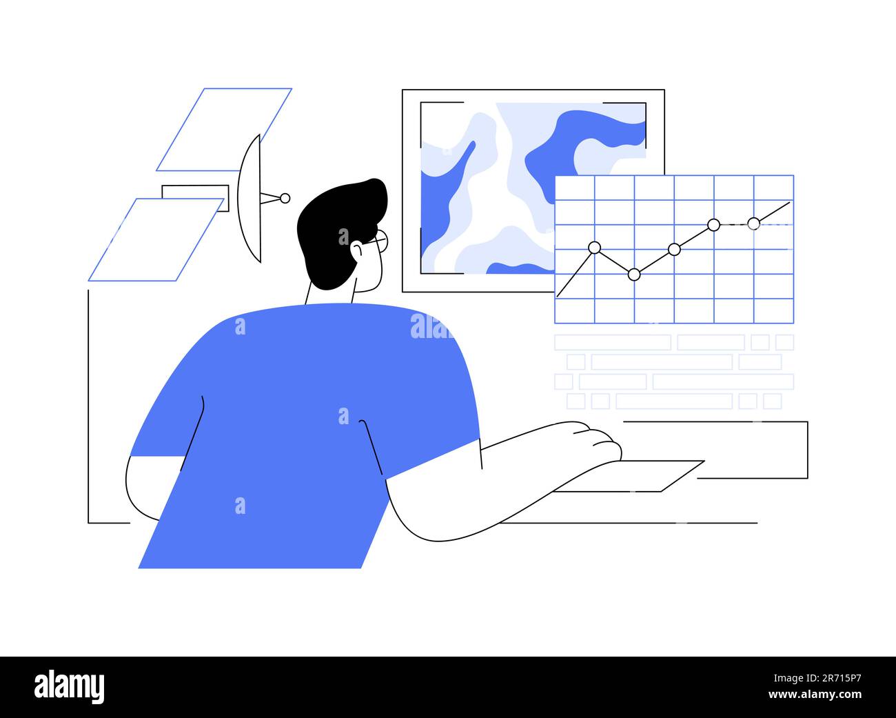 Satellite data analysis abstract concept vector illustration Stock Vector Image & Art Alamy