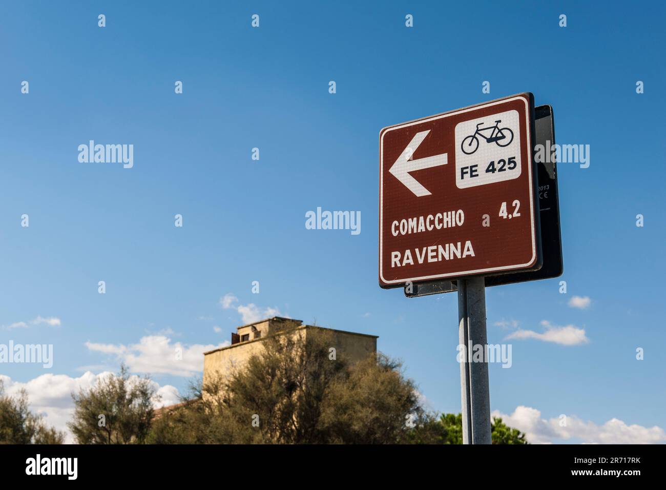 Italy. Emilia Romagna. Valli di Comacchio. Comacchio valleys. Park Po delta Stock Photo