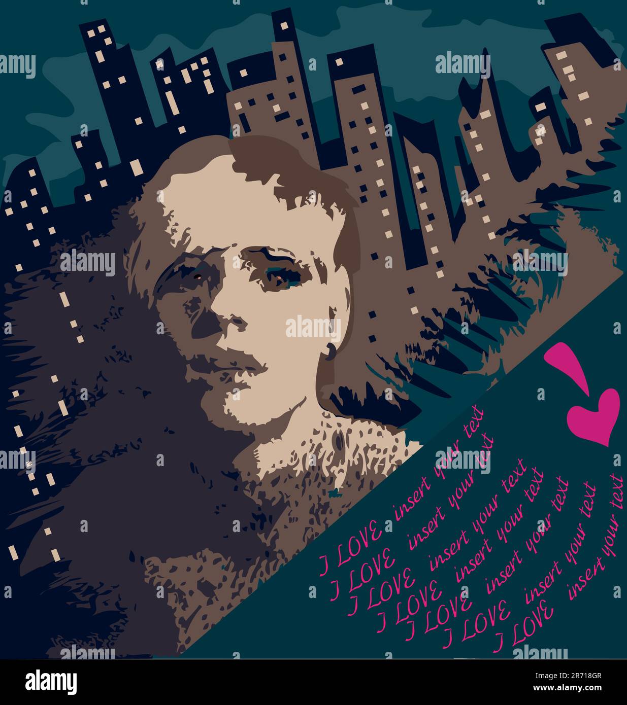 Vector illustration use any layer at own discretion. Theme love