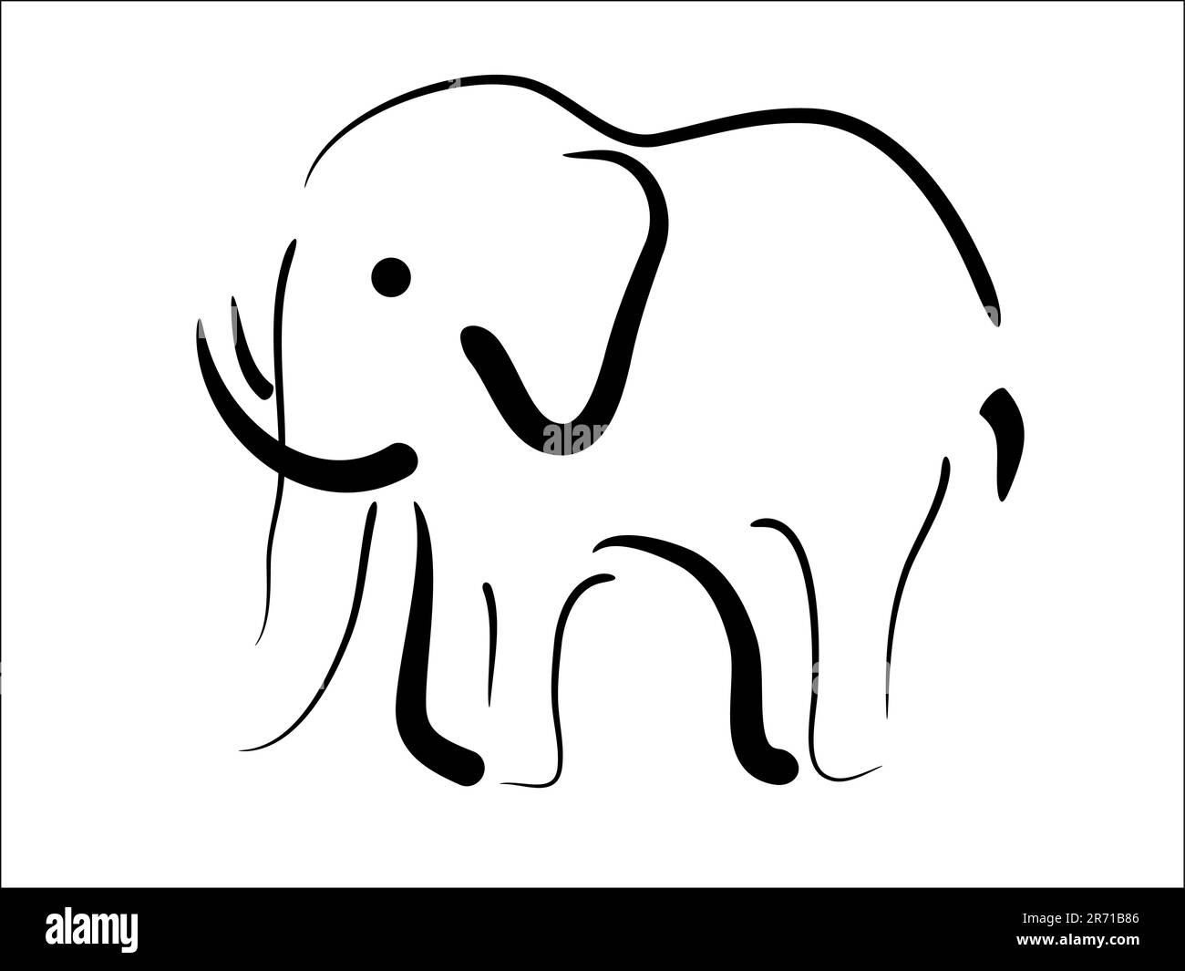Abstact vector picture of black elephant Stock Vector Image & Art Alamy