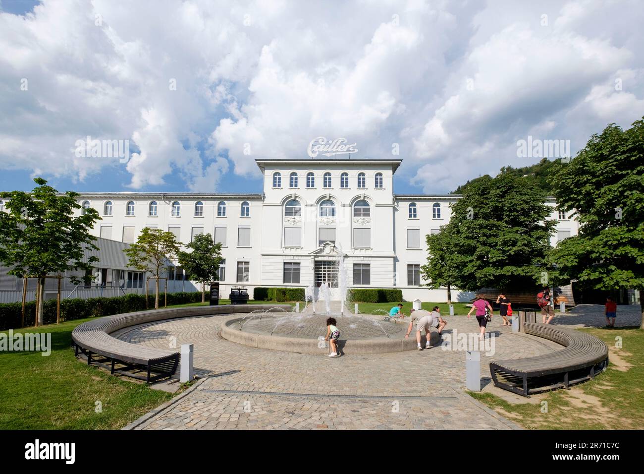 Switzerland, Canton Fribourg, Broc, Nestlè factory Stock Photo