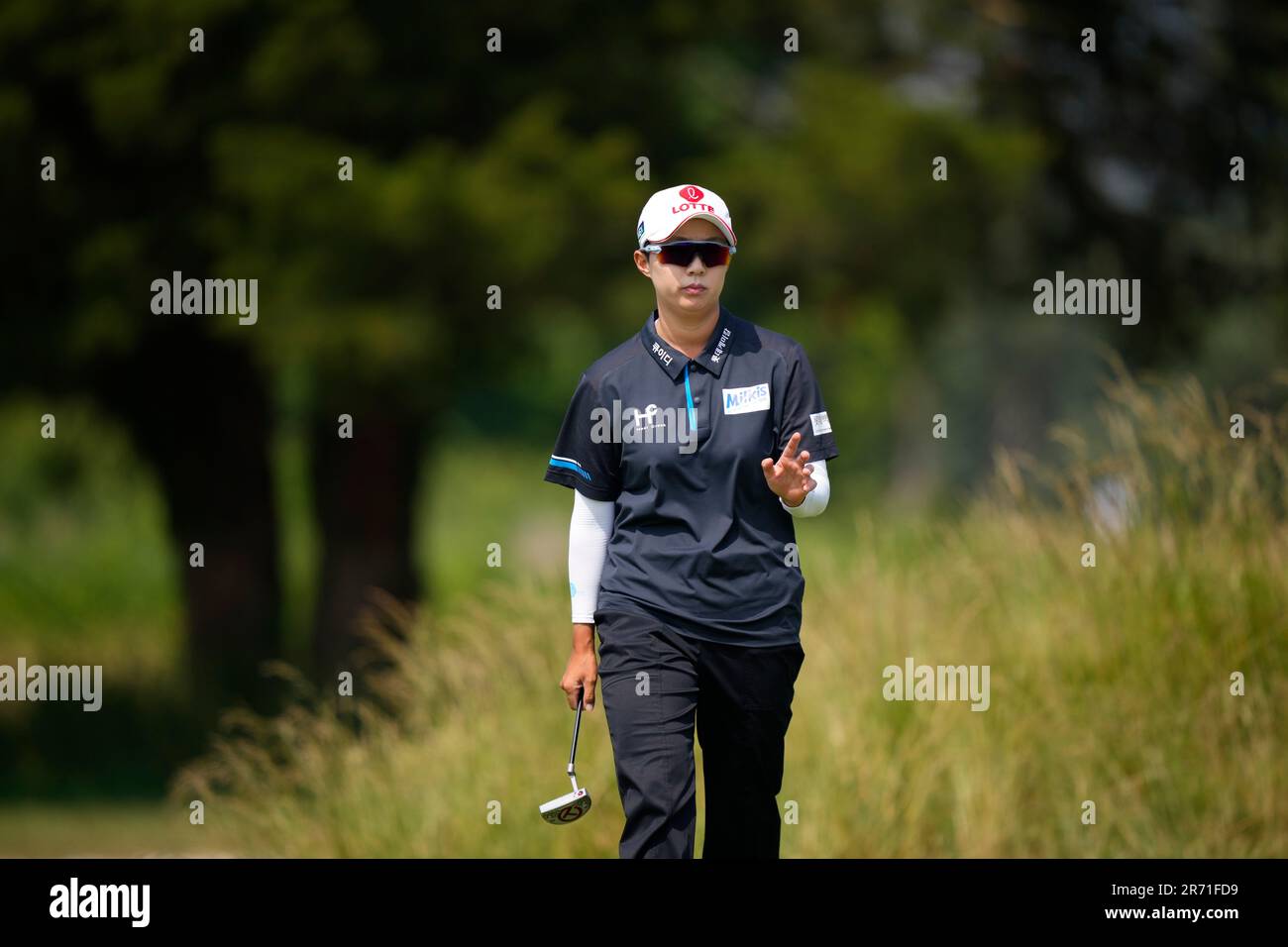 Hyo Joo Kim, of South Korea, plays during the final round of the ...
