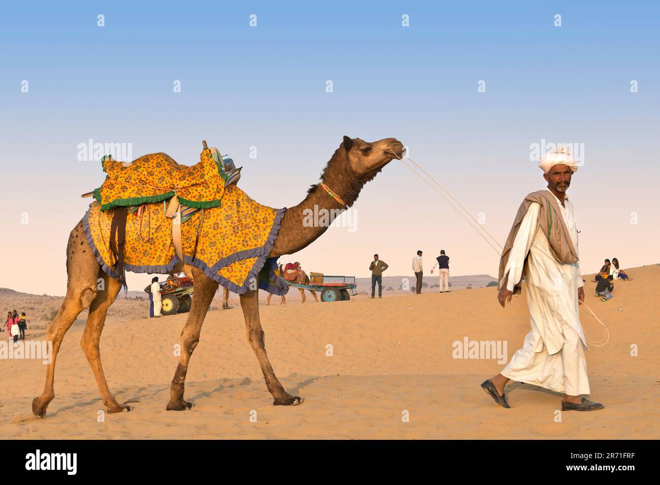 India, Rajasthan, Jaisalmer, camel ride desert Stock Photo - Alamy