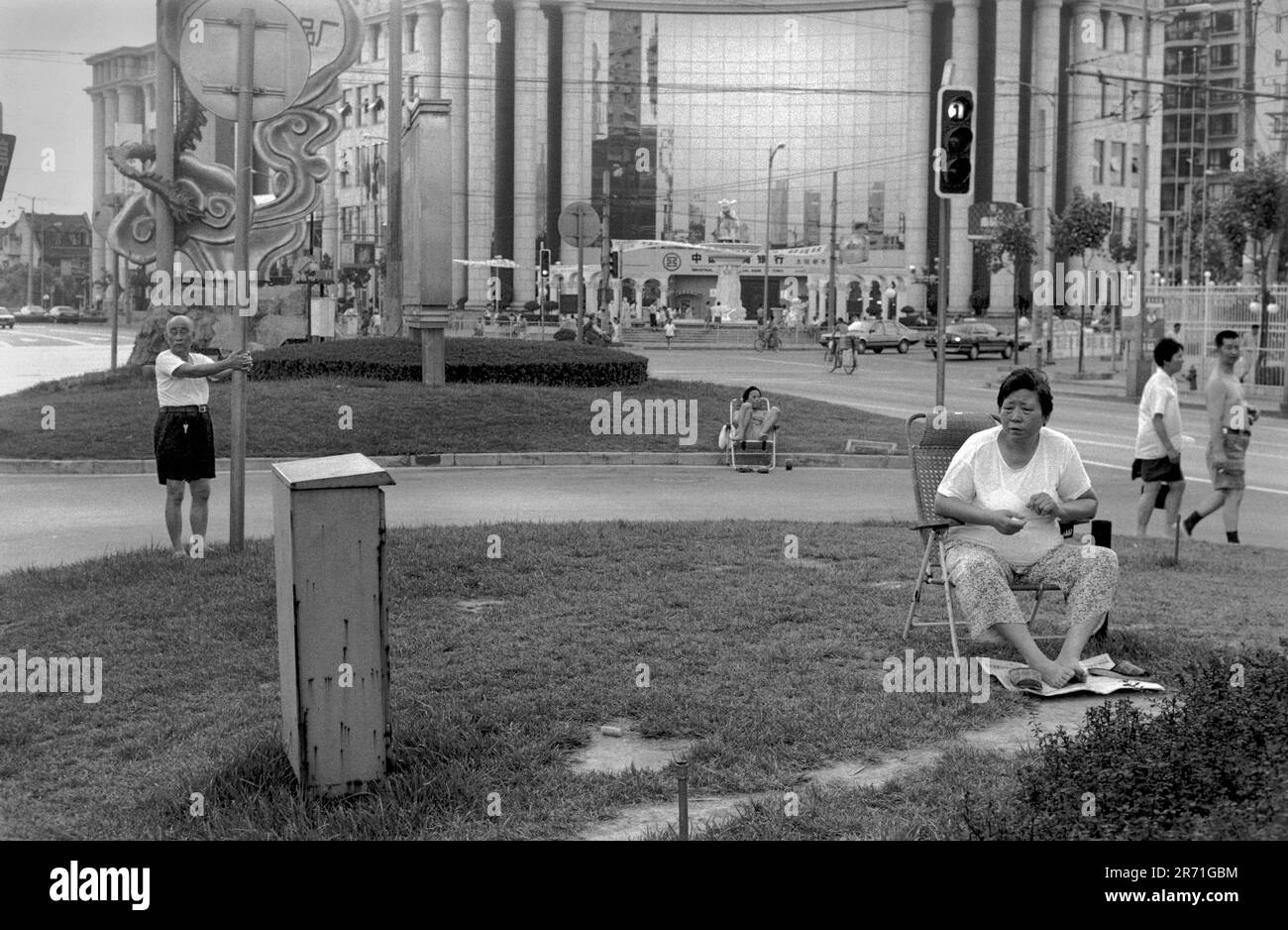 Shanghai french concession Black and White Stock Photos