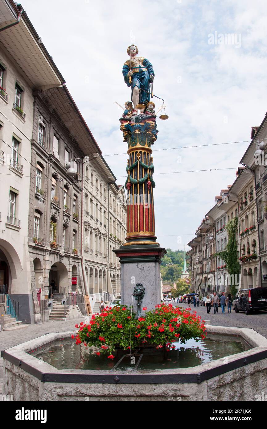 Switzerland, Bern, Fountain Stock Photo