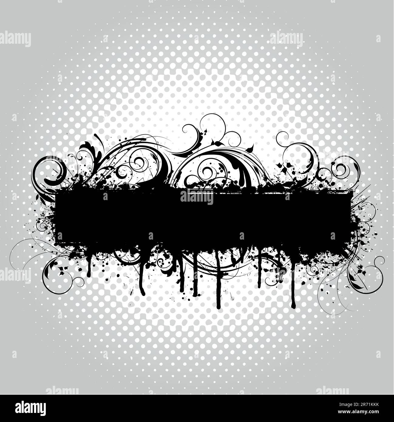 Decorative floral grunge design background Stock Vector Image & Art - Alamy