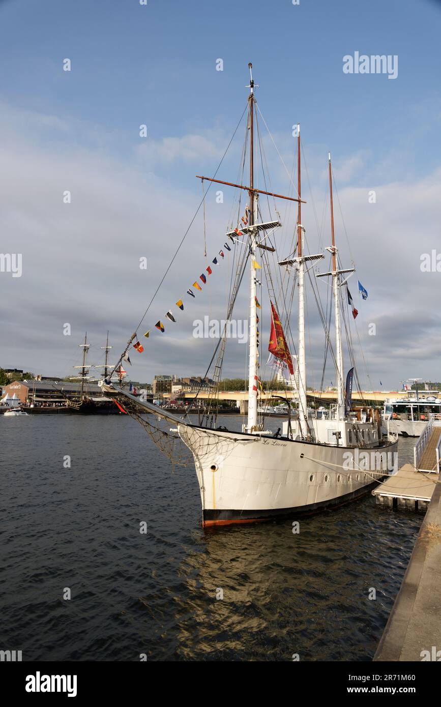 Rouen, France. 11th June, 2023. Gathering of tall ships, boats and