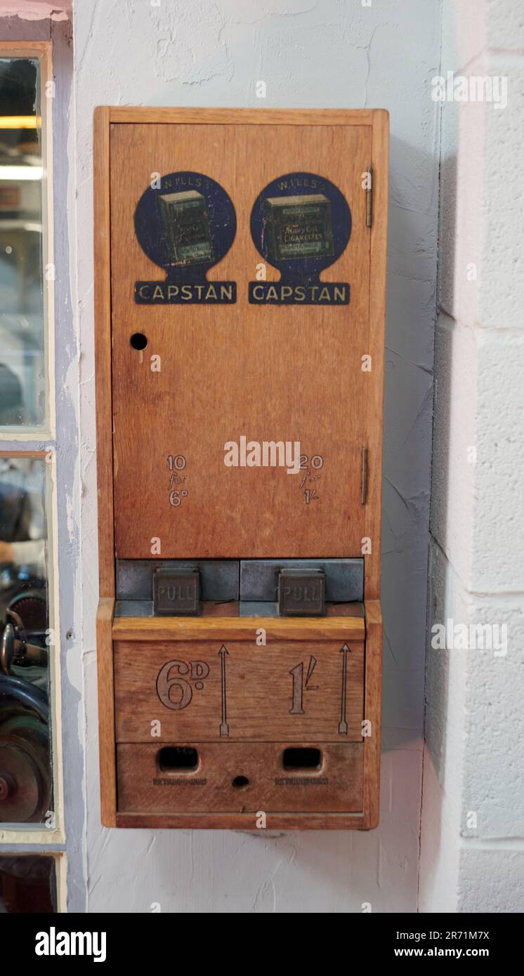 A vintage cigarette machine selling Capstan full strength cigarettes