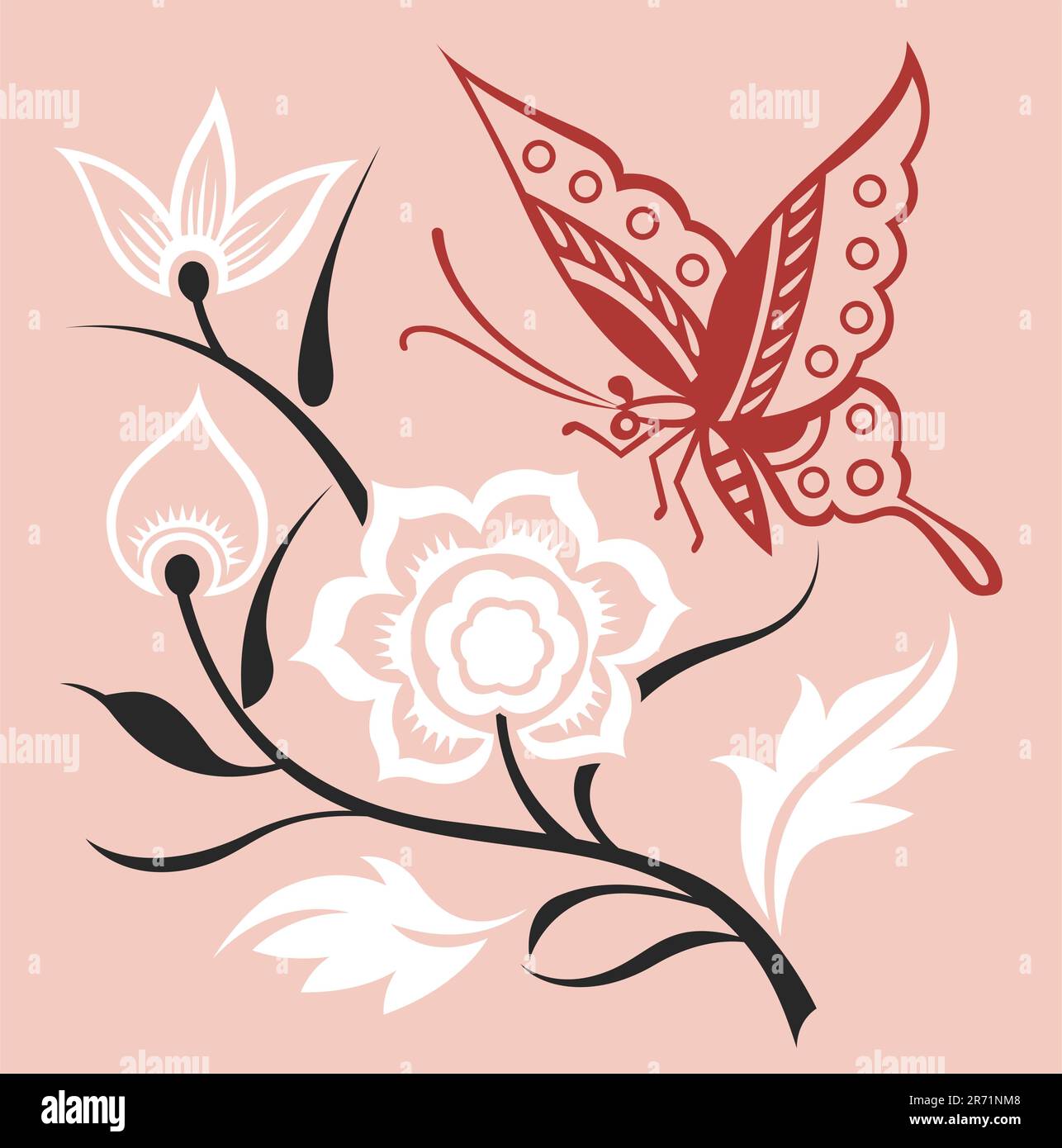 flower butterfly design Stock Vector Image & Art Alamy