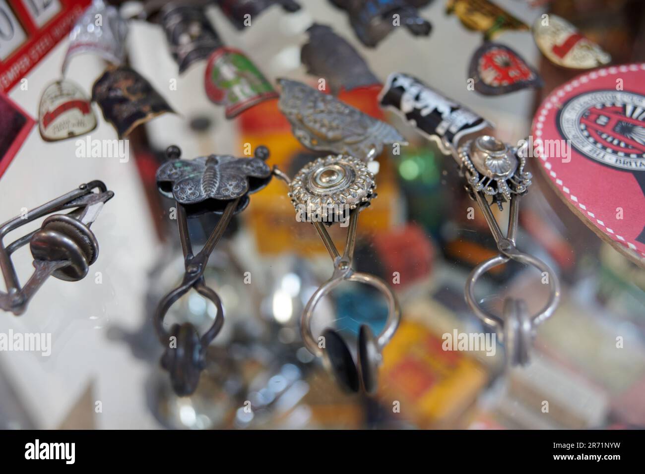 A skirt lifters, also known as a dress lifter, skirt grip Stock Photo