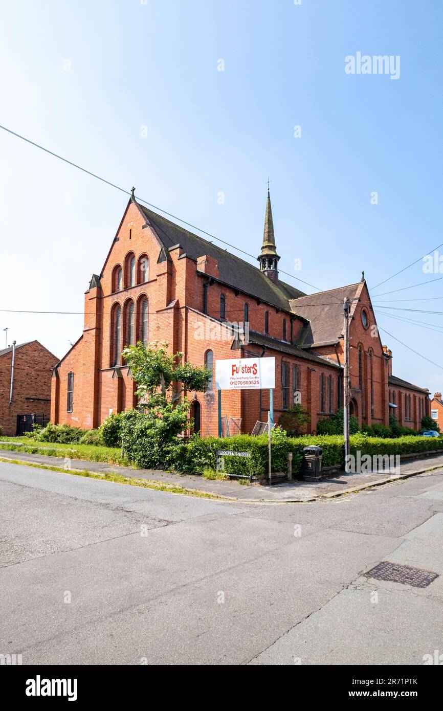 Funsters play centre, formerly St John's Baptist church in Crewe Cheshire UK Stock Photo