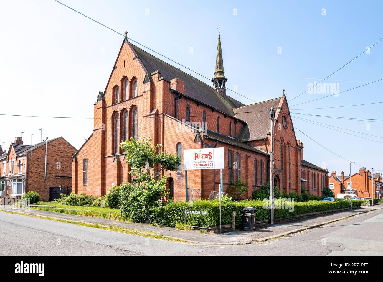 Funsters play centre, formerly St John's Baptist church in Crewe Cheshire UK Stock Photo