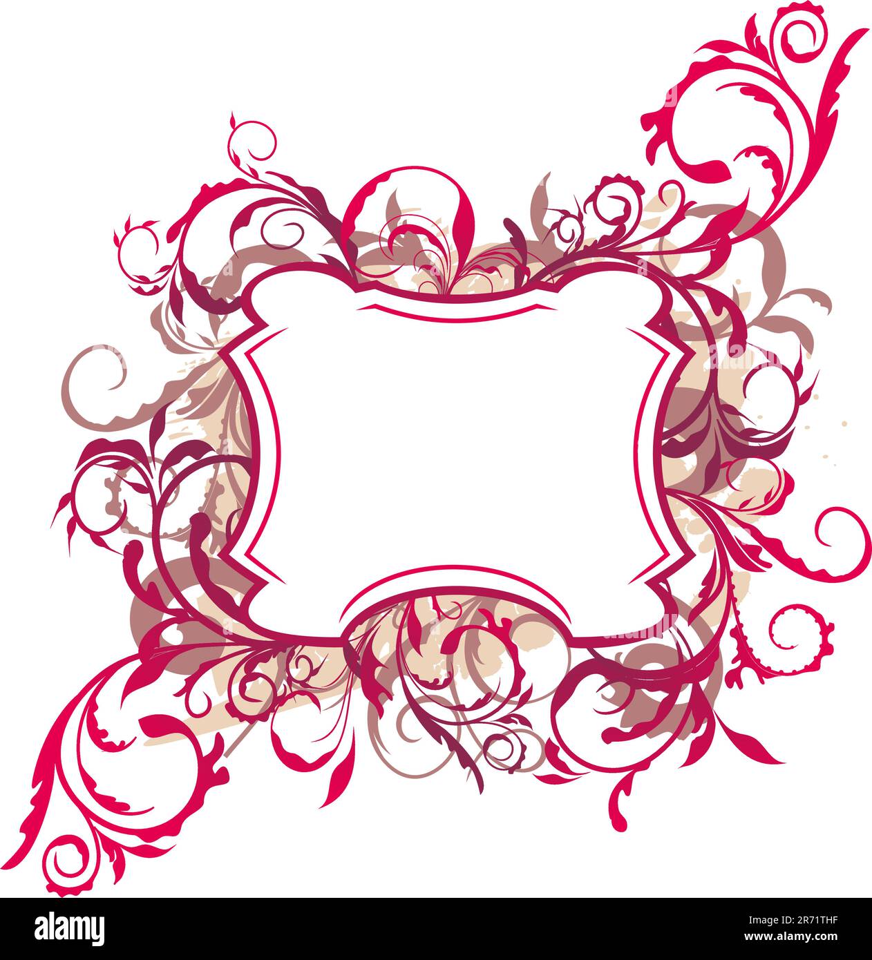 Illustration the floral decor element for design and border - vector ...