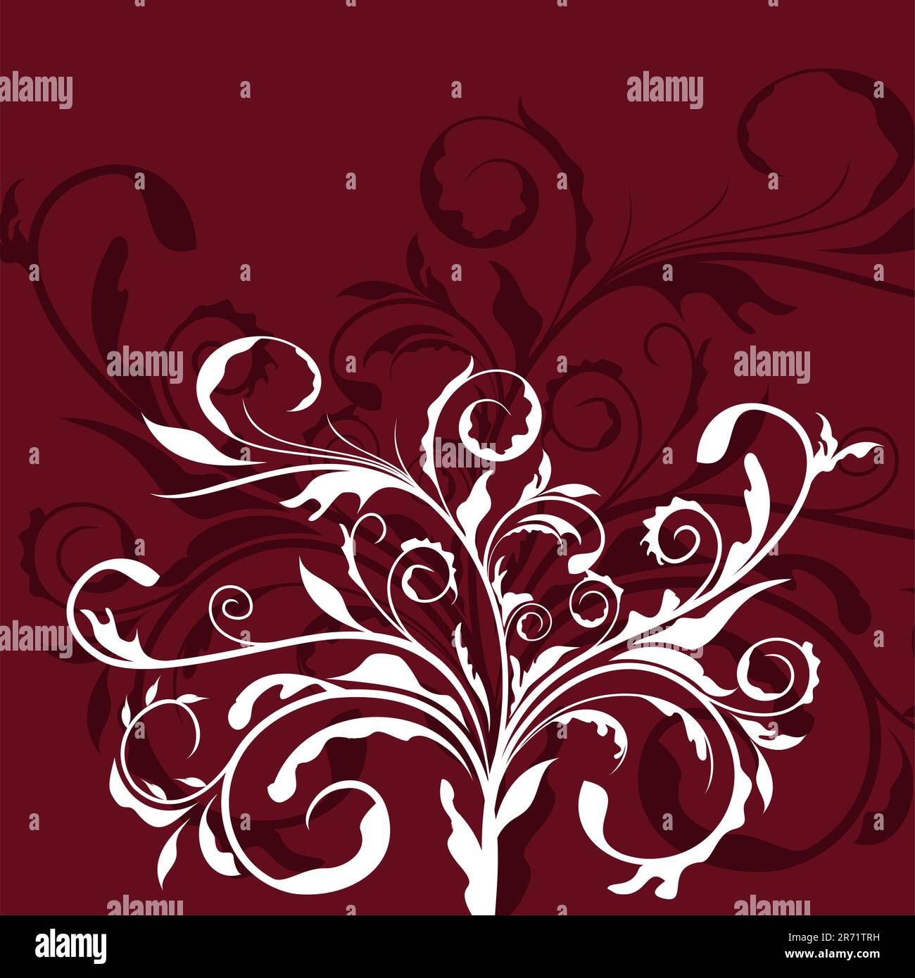 Illustration the floral decor element for design and border - vector ...