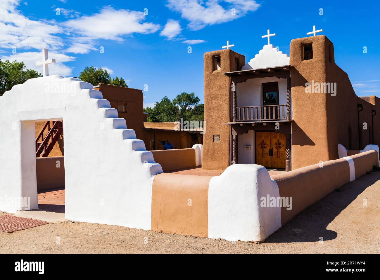San geronimo church and taos mountains hires stock photography and