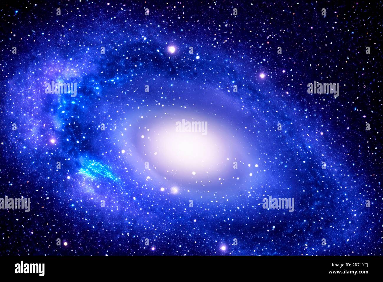 Universe. Black hole. Galaxy. Universe with rotating spiral galaxy in the center. Milky way galaxy with stars and space dust in the universe Stock Photo