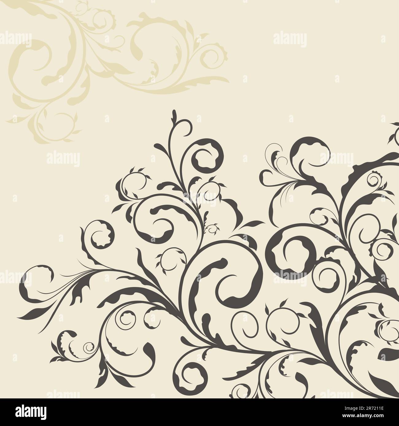 Illustration the floral decor element for design and border - vector ...