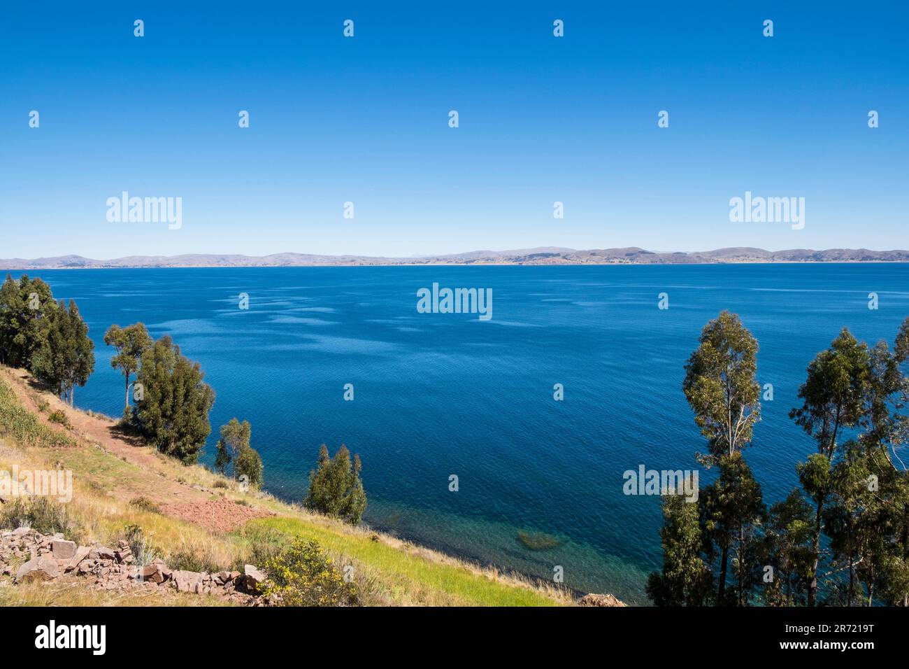 Isla de taquile. titicaca lake. peru Stock Photo