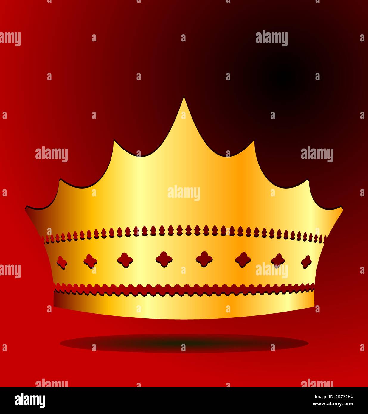 Illustration the gold royal crown for jewel design - vector Stock ...