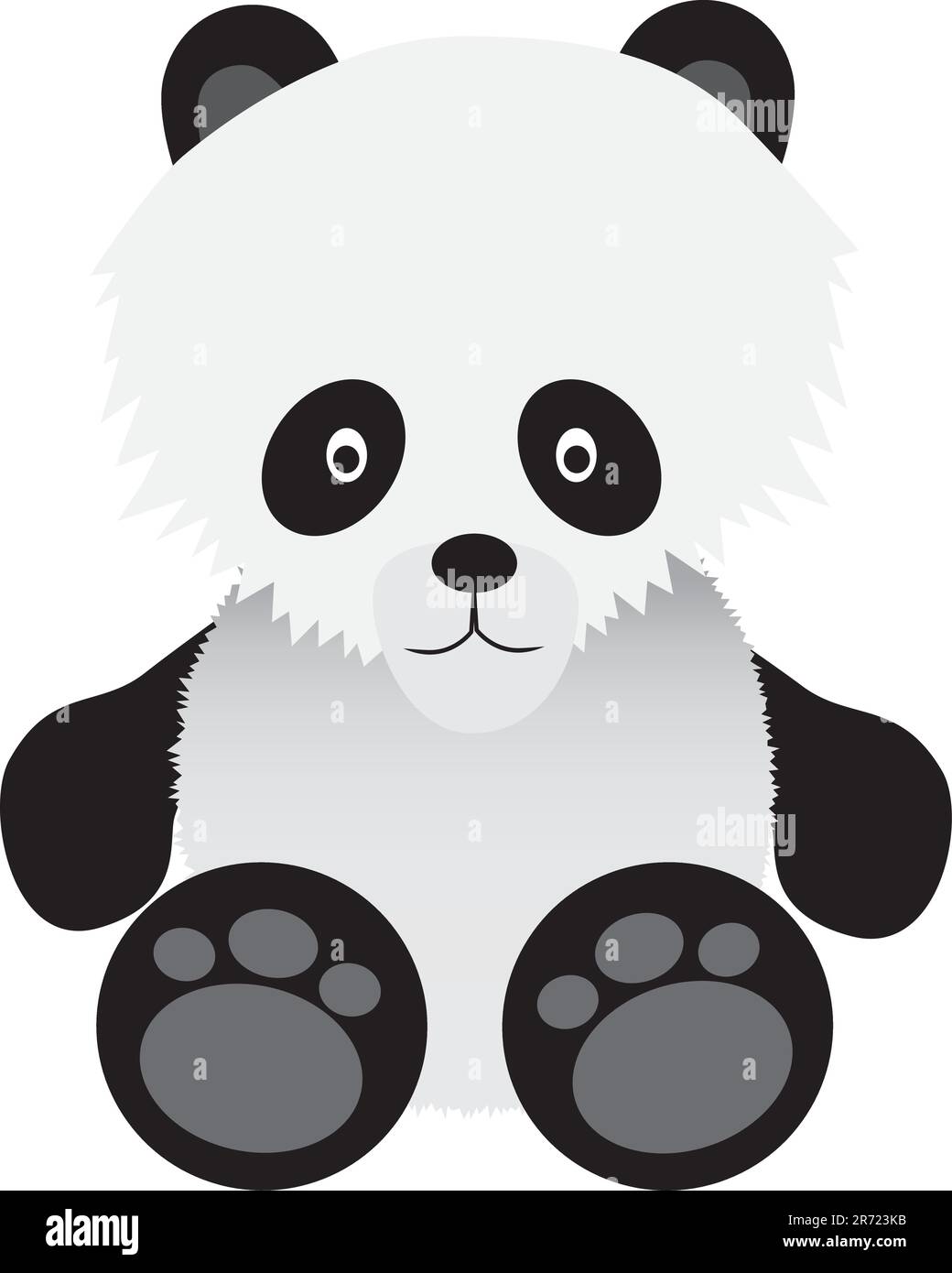 cute cartoon illustration of a baby panda bear Stock Vector