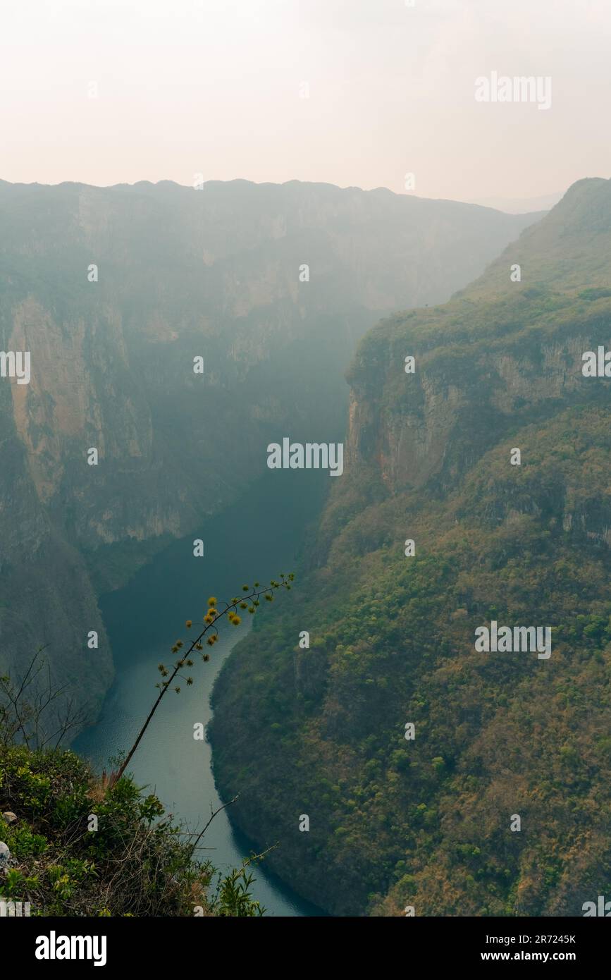 Sumidero Canyon Chiapas Mexico in Grijalva river. High quality photo Stock Photo