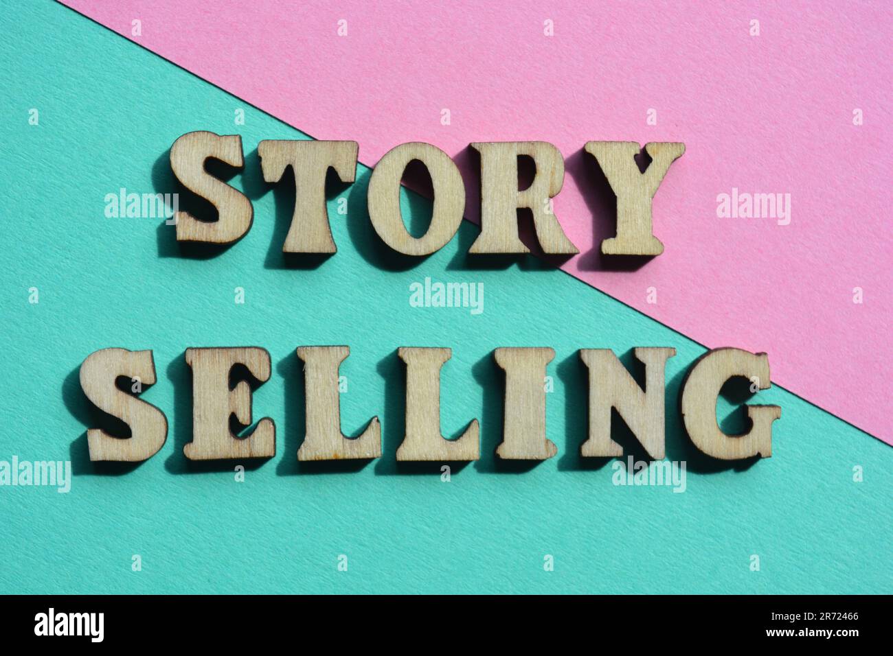 Story Selling Words In Wooden Alphabet Letters Isolated On Background Story Selling Words In Wooden Alphabet Letters Isolated On Background