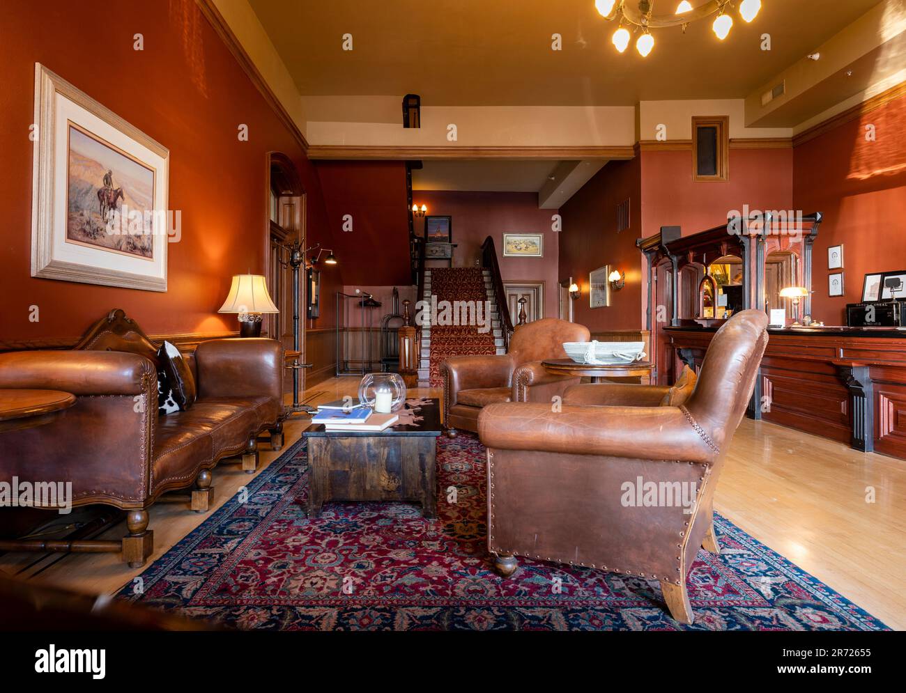 Fort Benton, Montana, USA June 07, 2023 Interior of the historic