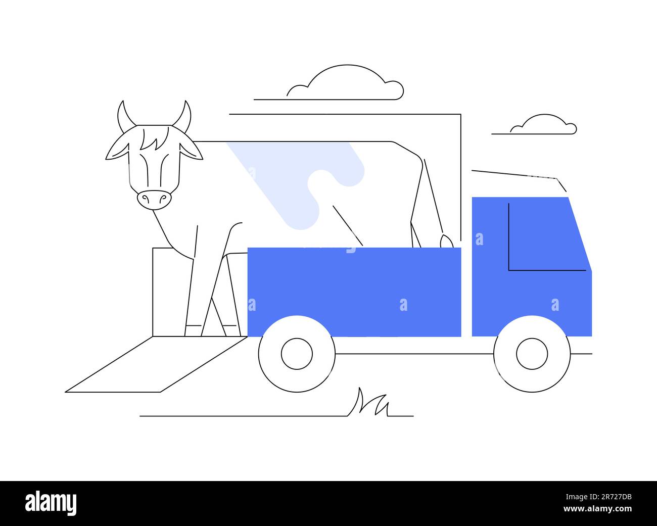 Livestock transportation abstract concept vector illustration Stock