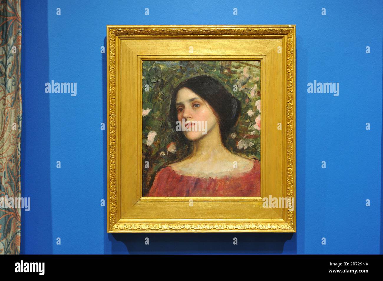 New York, USA. 09th June, 2023. The Rose Bower by John William Waterhouse, estimated value $80-120,000, from the collection of Ann and Gordon Getty on display at Christie's in New York, NY on June 9, 2023. (Photo by Stephen Smith/SIPA USA) Credit: Sipa USA/Alamy Live News Stock Photo