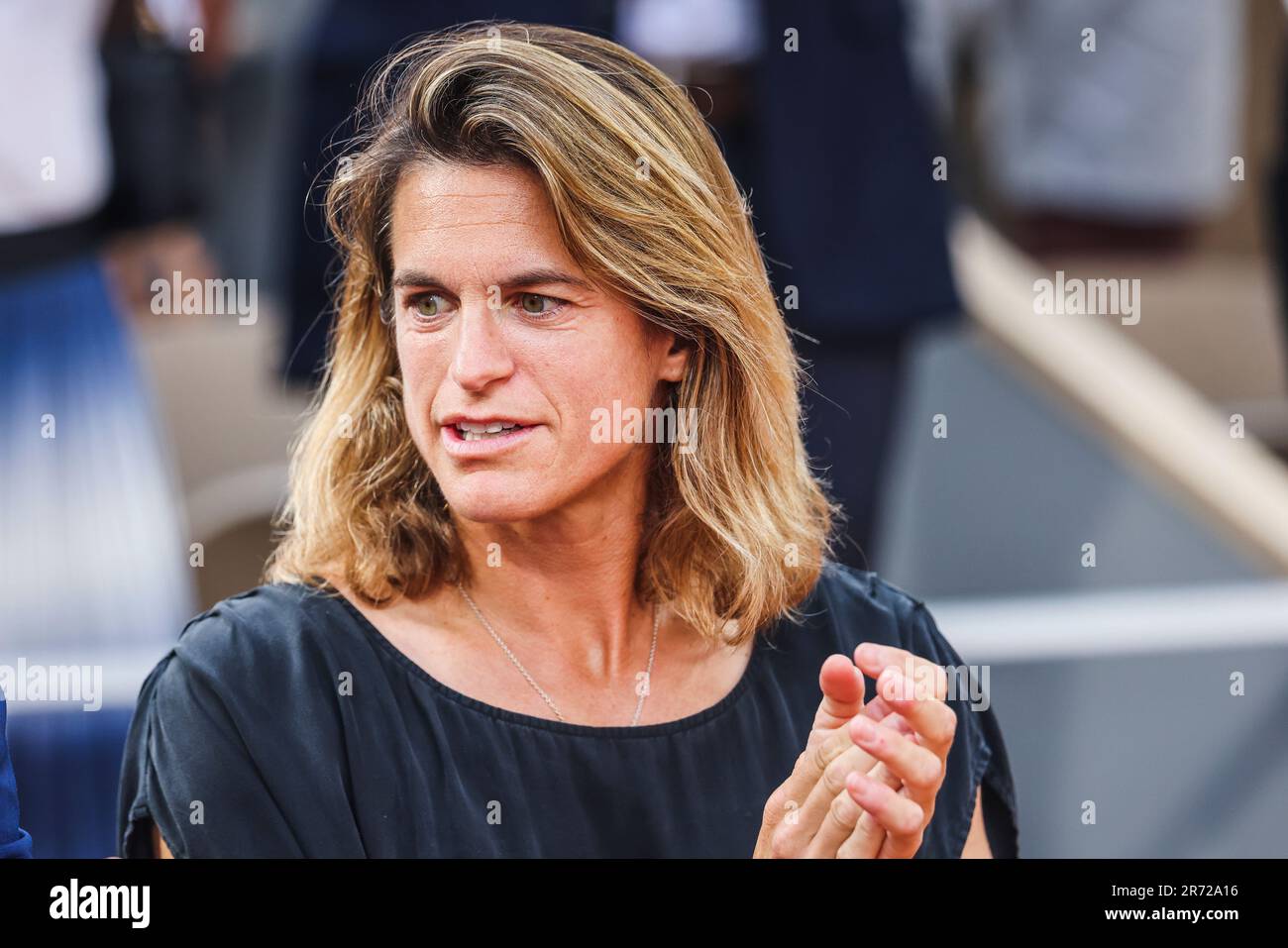 Paris, France. 11th June, 2023. Amelie Mauresmo during the men’s final