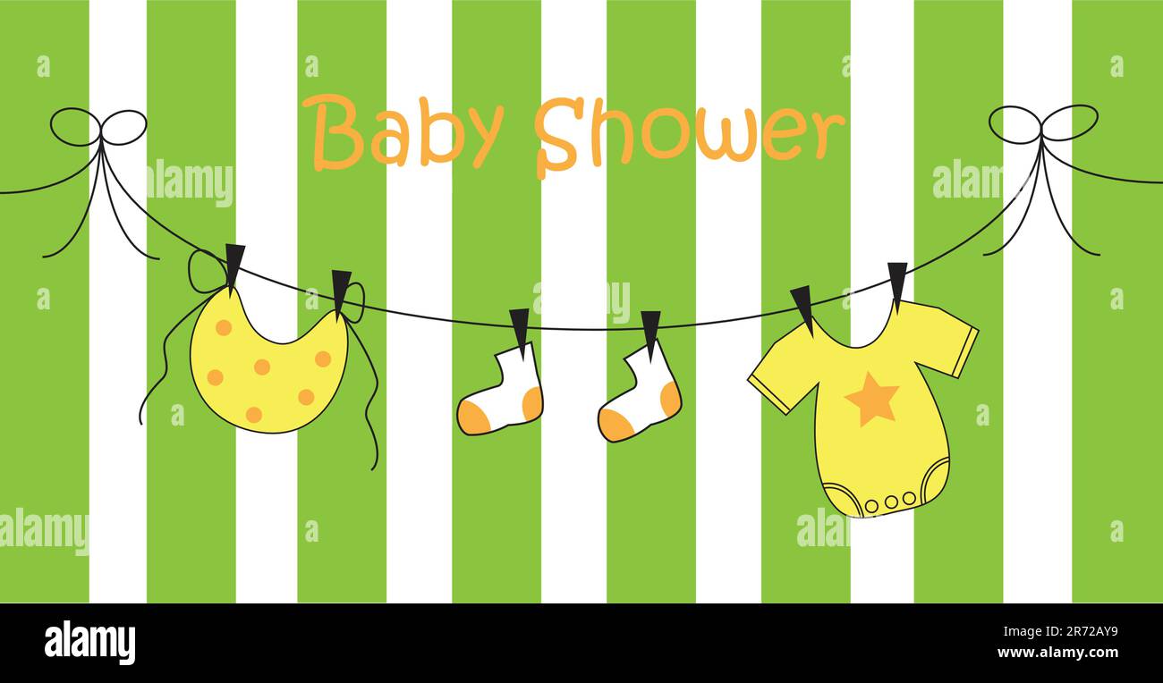 Boy or girl baby shower invite Stock Vector Image & Art Alamy