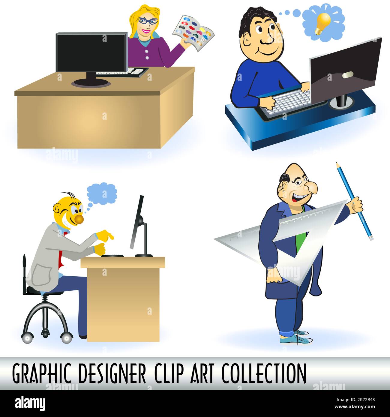 Graphic designers, vector illustration Stock Vector