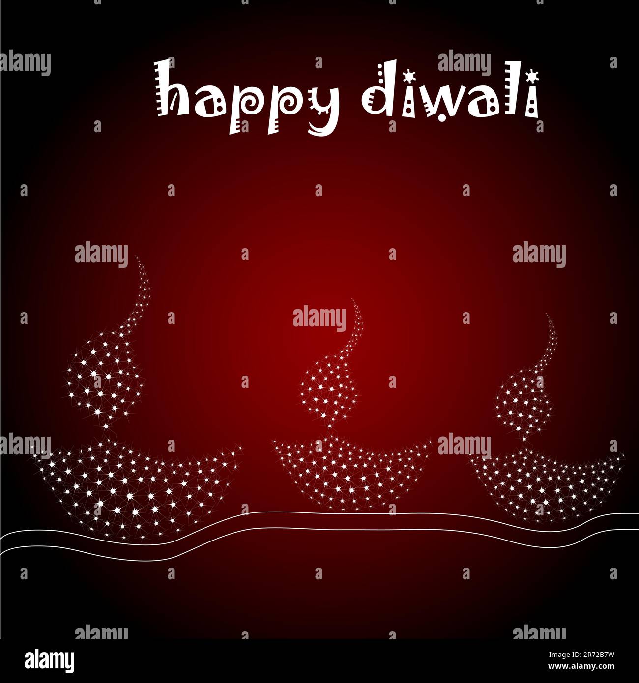 illustration of diwali card with lamp Stock Vector Image & Art Alamy