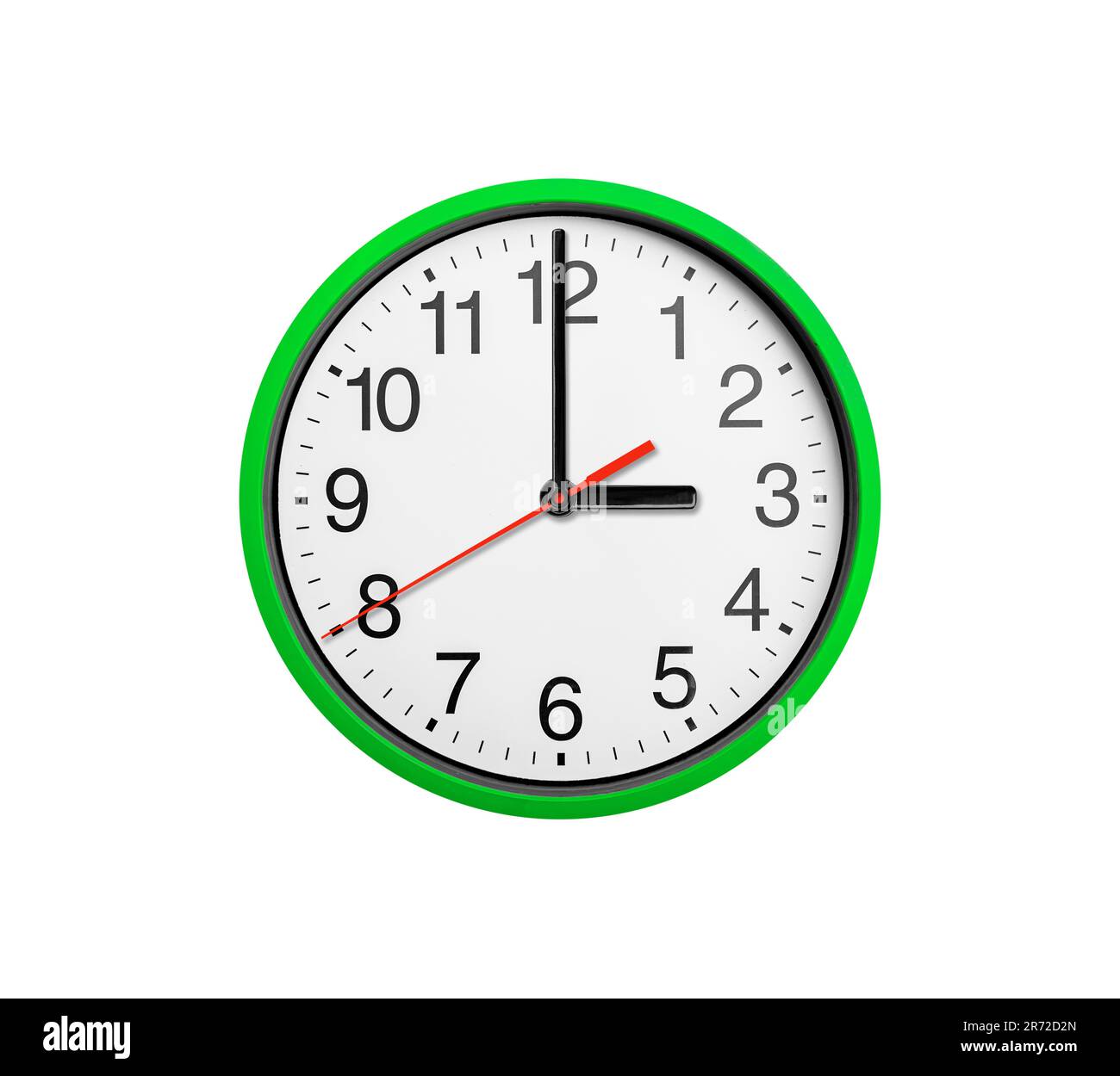 Round clock with arrows isolated on white Stock Photo Alamy