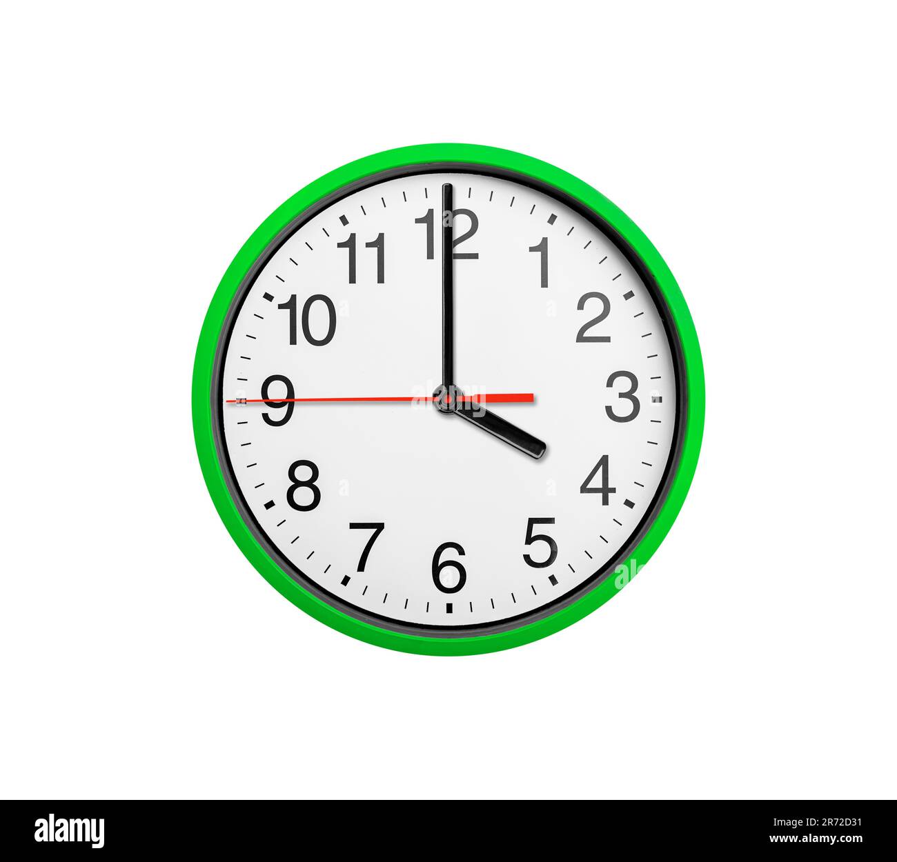 Round clock with arrows isolated on white Stock Photo Alamy