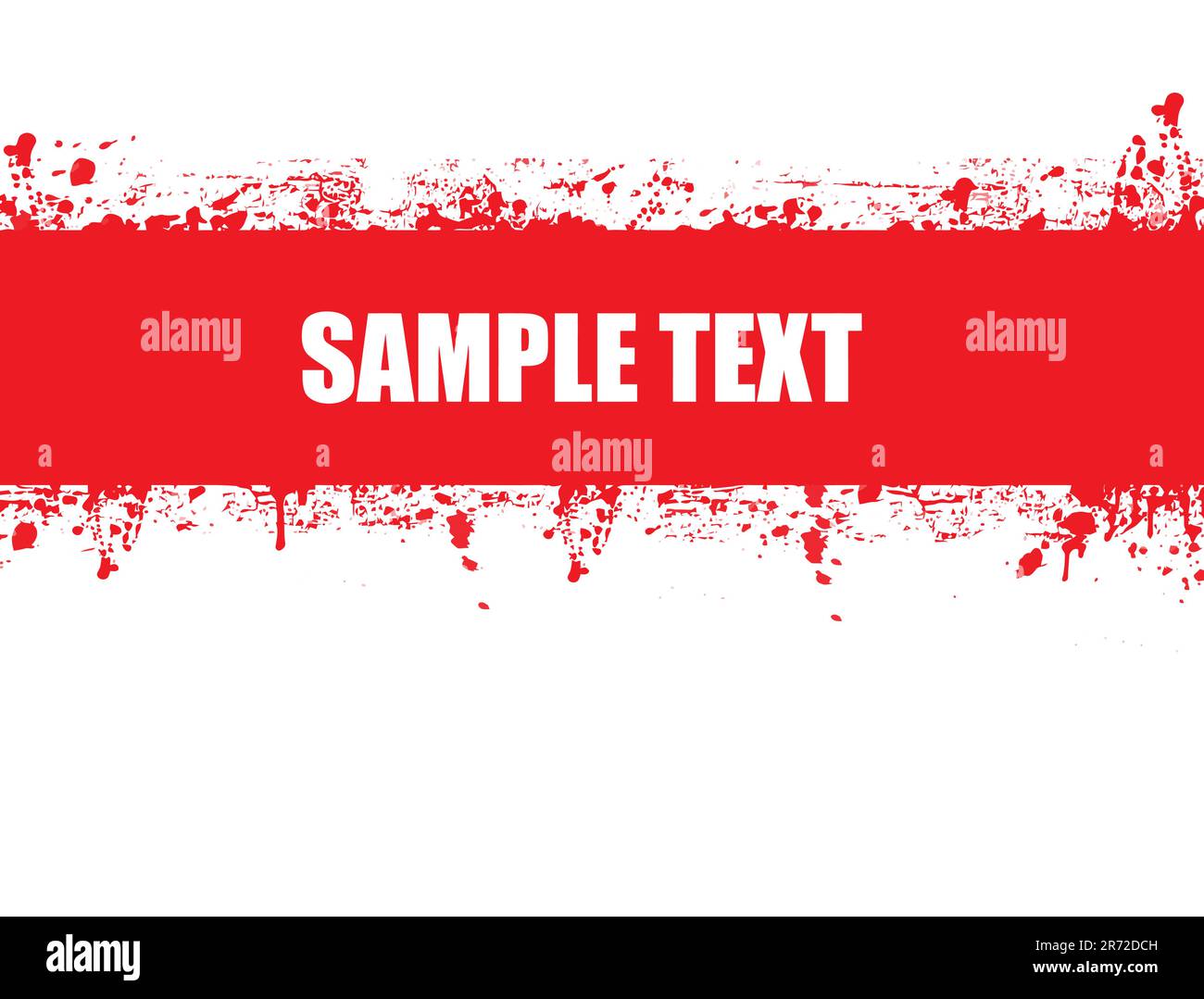 Red grunge ink banner with space for your text, vector illustration