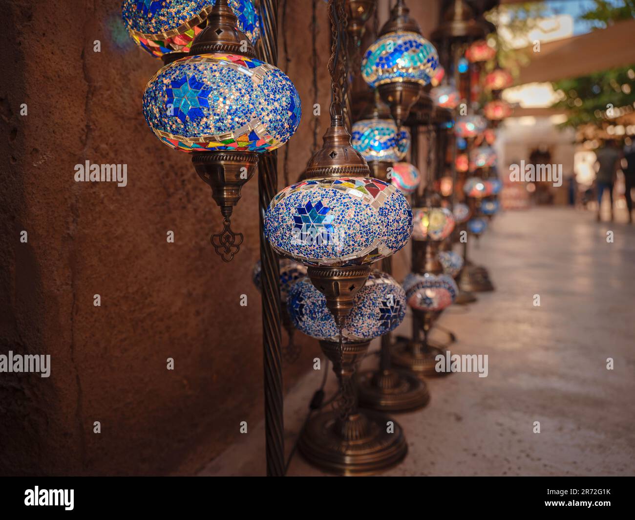 Al seef old historical district with traditional Arabic architecture
