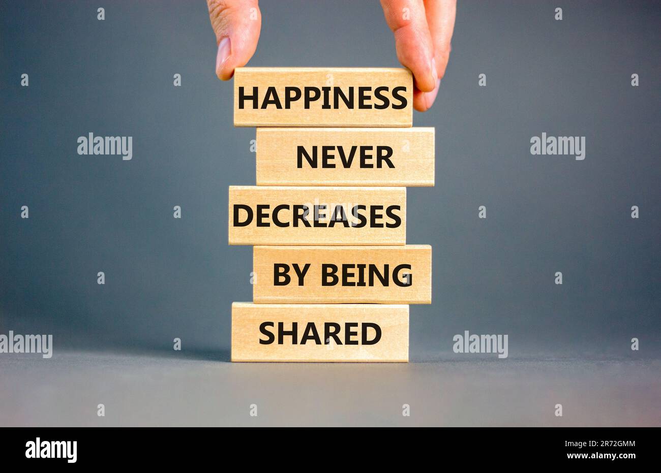 Happiness symbol. Concept words Happiness never decreases by being ...