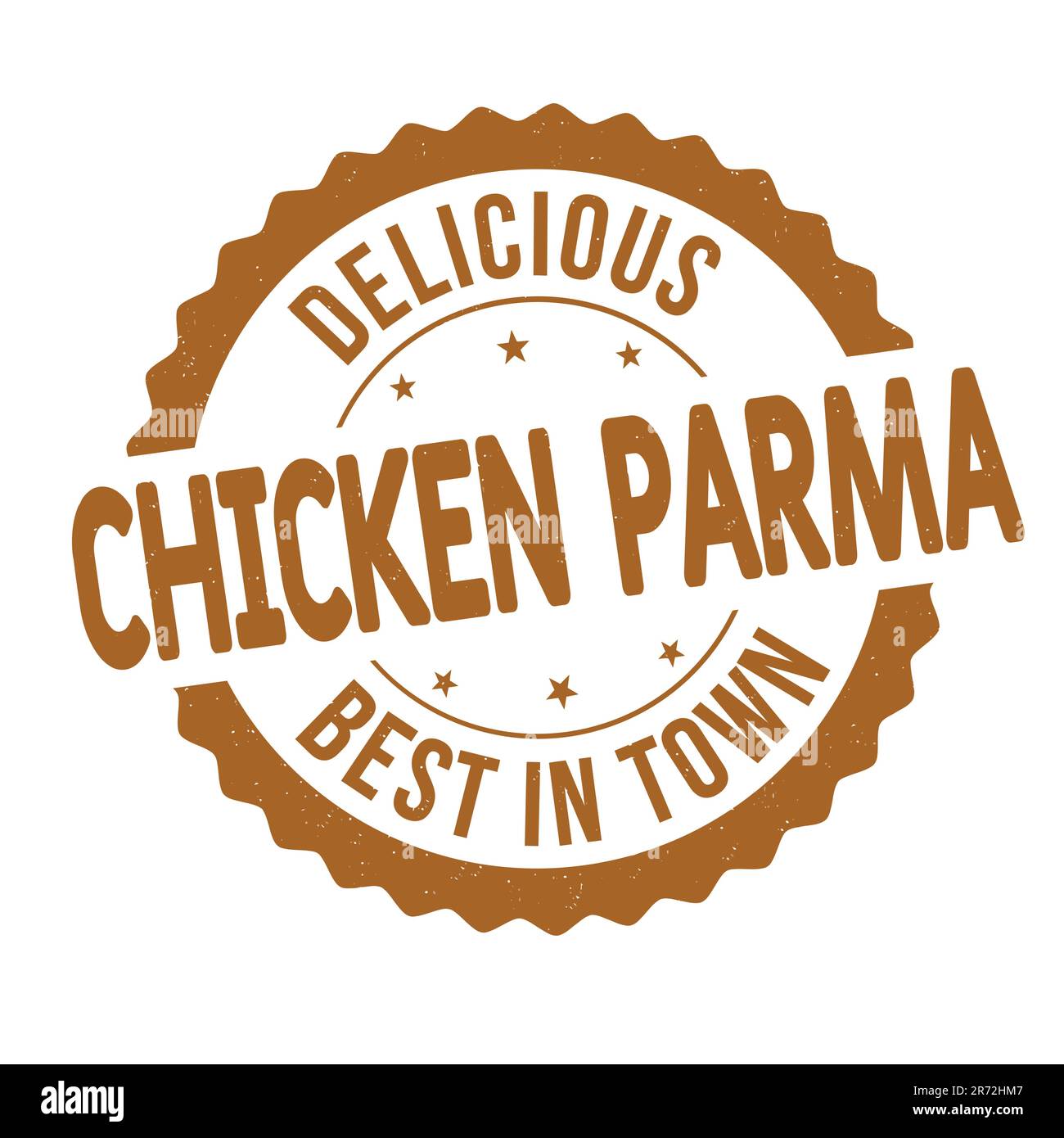 Chicken parma grunge rubber stamp on white background, vector illustration Stock Vector