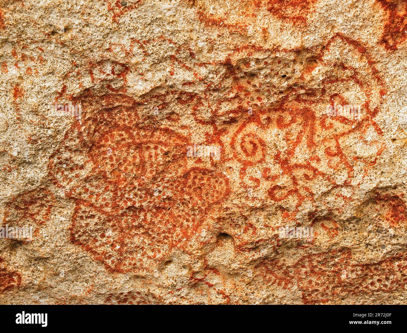 Arawak ancient human cave paintings in the Caribbean Stock Photo Alamy